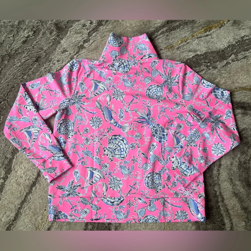 LILLY PULITZER  Eleni Pullover Top  BAREFOOT BEACHCOMBERS Size M   NWT - Picture 4 of 9